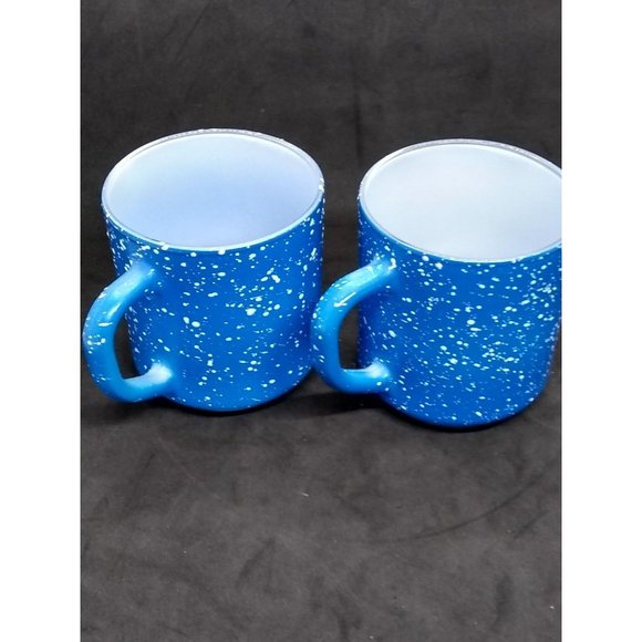 Set of 2 France blue speckled chicken goose mugs - Picture 7 of 12